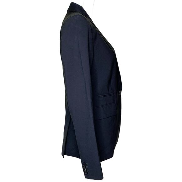 Veronica Beard Black Wool Single Button Classic Dickey Jacket Blazer Size 2 - Picture 6 of 10